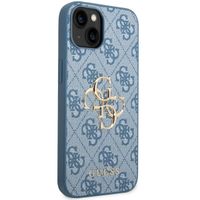 Guess Coque 4G Metal Logo Backcover Apple iPhone 14 - Bleu