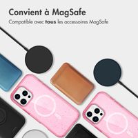 imoshion Coque Pailletée avec MagSafe Apple iPhone 16 Pro - Paillettes Rose