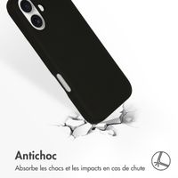 Accezz Coque Liquid Silicone avec MagSafe Apple iPhone 16 - Noir
