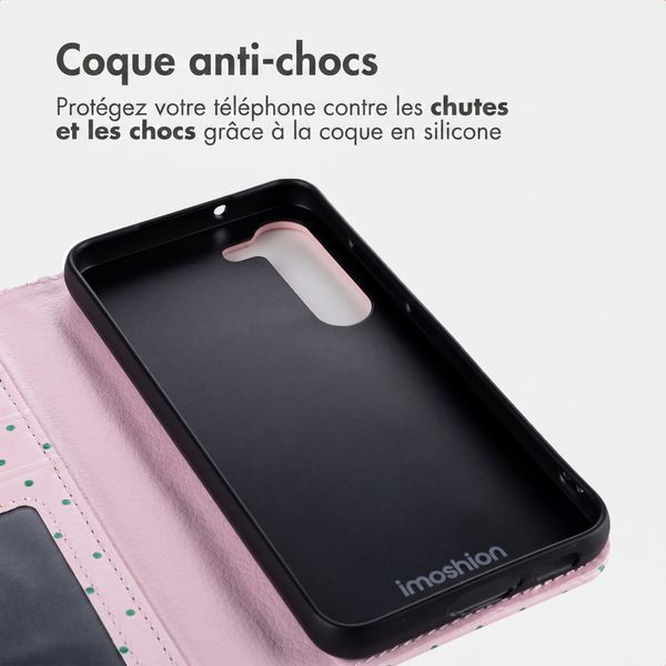 imoshion Étui de télephone portefeuille Design Samsung Galaxy S23 - Happy Dots