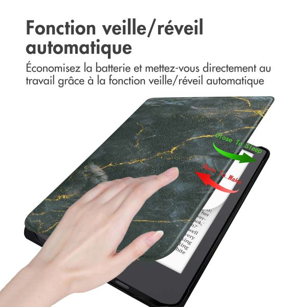 imoshion Design Slim Hard Case Sleepcover Pocketbook Verse / Verse Lite / Verse Pro / Vivlio Light / Light HD - Black Marble