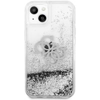 Guess Coque 4G Logo Liquid Glitter Apple iPhone 13 - Argent