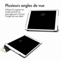imoshion Coque tablette Design Trifold Apple iPad 9 (2021) 10.2 pouces / iPad 8 (2020) 10.2 pouces / iPad 7 (2019) 10.2 pouces - Garden Stripes