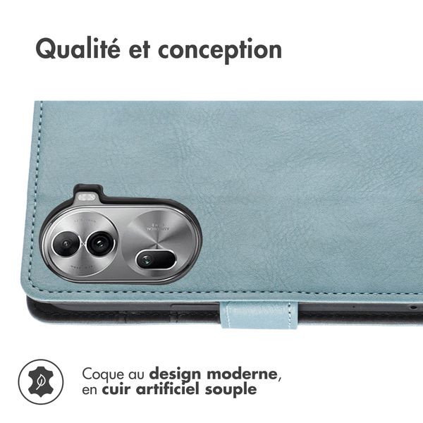 imoshion Étui de télephone portefeuille de luxe Oppo Reno 11 F - Bleu clair