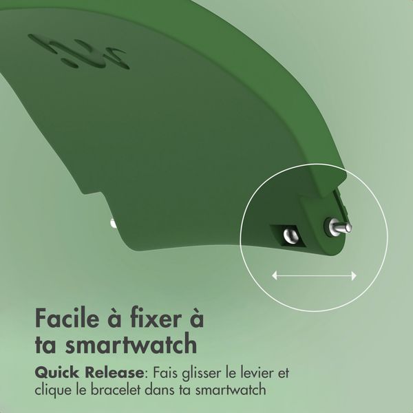 imoshion Bracelet en silicone flexible  - Connexion universelle 22 mm - Vert foncé