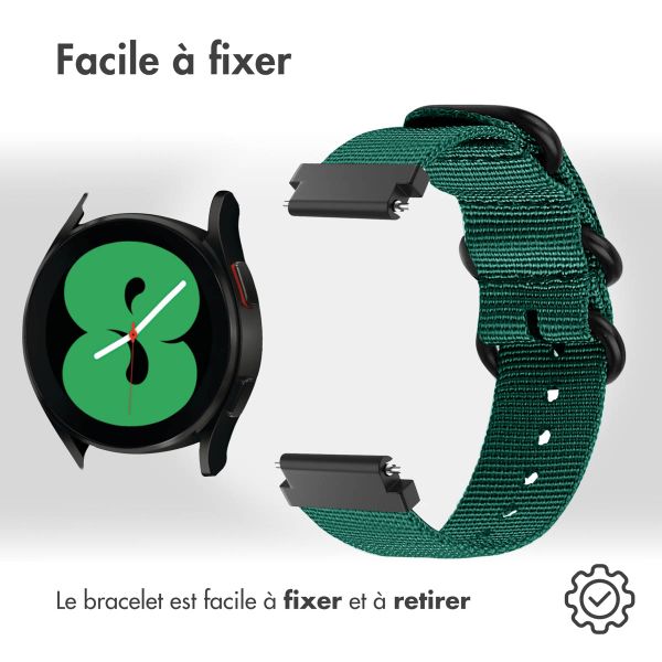 imoshion Bracelet robuste en nylon  - Connexion universelle 20 mm - Vert foncé