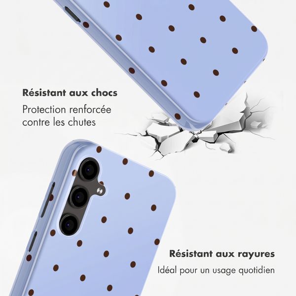 Selencia Coque arrière Vivid Samsung Galaxy S24 FE - Happy Dots Digital Sky