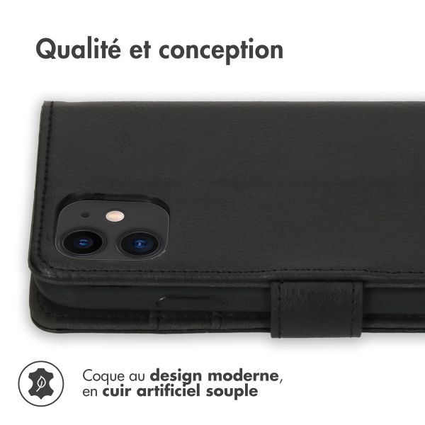 imoshion Étui de télephone portefeuille de luxe Apple iPhone 11 - Noir