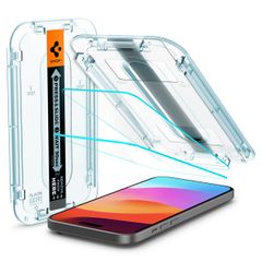 Spigen Protection d'écran en verre trempé GLAStR Fit 2 Paquets + Applicator Apple iPhone 16 / 15