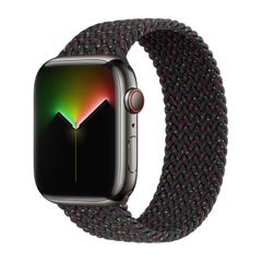 Apple Bracelet Solo tressé Apple Watch | 44/45/46/49 mm - Taille 1 - Black Unity