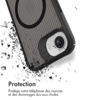 imoshion Rugged Hybrid Carbon Case avec MagSafe Apple iPhone 17e / 16e - Noir
