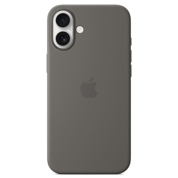 Apple Coque en silicone MagSafe Apple iPhone 16 Plus - Stone Gray
