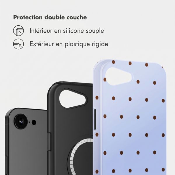 Selencia Coque arrière Vivid avec MagSafe Apple iPhone 17e / 16e - Happy Dots Digital Sky