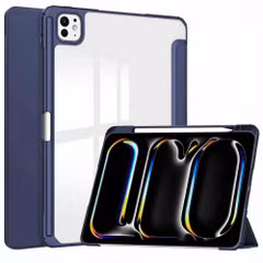imoshion Coque tablette rigide Trifold Apple iPad Pro 11 (2024) M4 - Bleu foncé