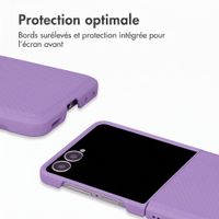 Accezz Coque arrière Grid Samsung Galaxy Z Flip 8 - Lilas