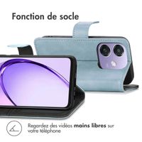 imoshion Étui de télephone portefeuille de luxe Oppo A40 (4G) / Oppo A40M (4G) / Oppo A60 (5G) - Bleu clair