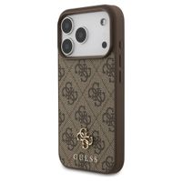 Guess Coque 4G Metal Logo MagSafe Apple iPhone 17 Pro - Marron
