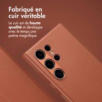 Accezz Étui de télephone portefeuille en cuir 2-en-1 avec MagSafe Samsung Galaxy S24 Ultra - Sienna Brown