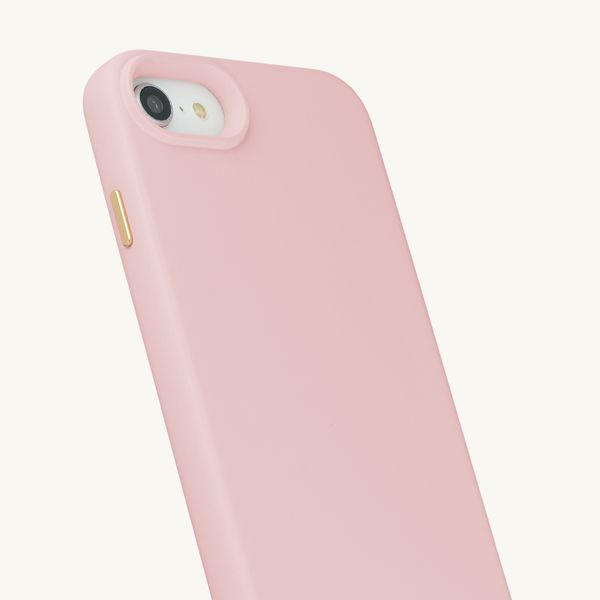 Selencia Coque arrière Rivièra avec MagSafe avec crochets amovibles Apple iPhone SE (2022 / 2020) / 8 / 7 / 6(s) - Sorbet Pink
