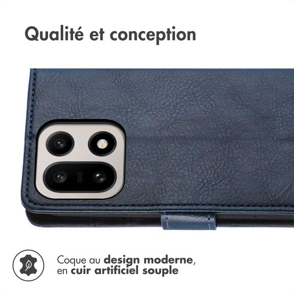 imoshion Étui de télephone portefeuille de luxe OnePlus 15 - Bleu foncé