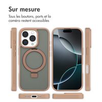 Accezz Coque Ring Stand avec MagSafe Apple iPhone 16 Pro - Marron