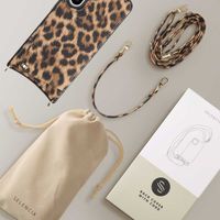 Selencia Coque de télephone Nova avec cordon et porte-cartes Samsung Galaxy A36 / A56 - Leopard