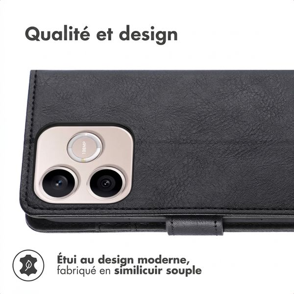 imoshion Étui de télephone portefeuille de luxe Honor 600 Lite - Noir