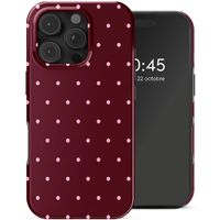 Selencia Coque arrière Vivid Apple iPhone 16 Pro - Happy Dots Burgundy