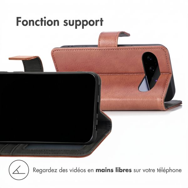imoshion Étui de télephone portefeuille de luxe Google Pixel 11 Pro - Marron