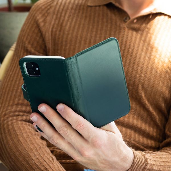 Selencia Étui portefeuille en cuir véritable Huawei Mate 20 Lite - Vert