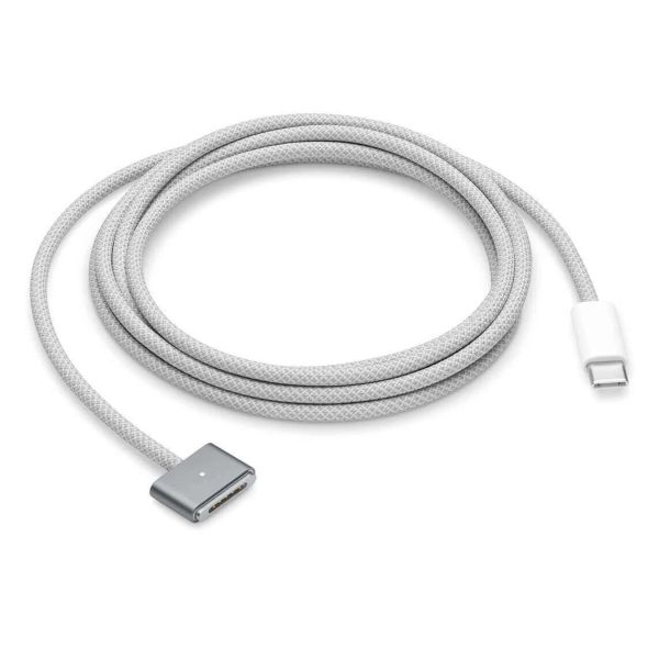Apple Adaptateur secteur USB-C d'origine 140 W - Chargeur MacBook + câble USB-C vers MagSafe 3 d'origine - 2 mètres - Gris