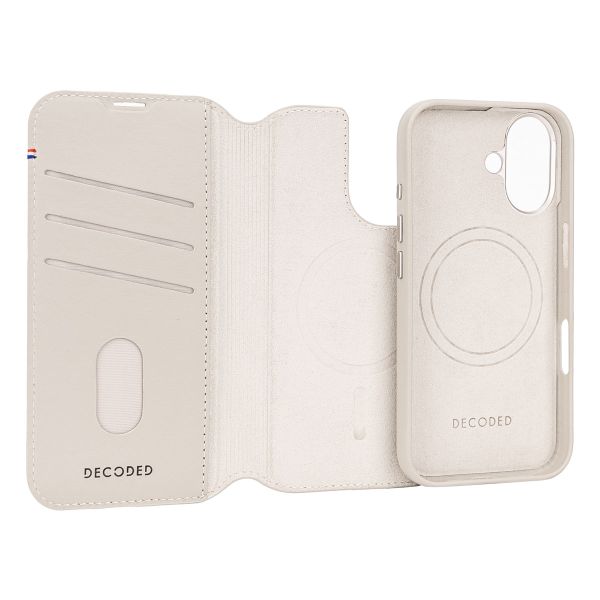 Decoded Portefeuille détachable 2 en 1 en cuir MagSafe Apple iPhone 16 - Clay