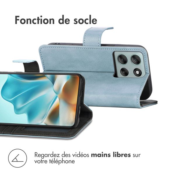 imoshion Étui de télephone portefeuille de luxe Motorola Moto G86 Power - Bleu clair