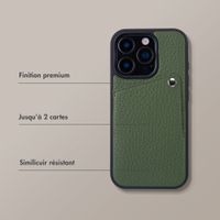 Selencia Coque Riva avec porte-cartes Apple iPhone 15 Pro - Sage Green