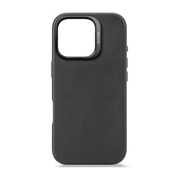 Decoded Coque en cuir MagSafe Apple iPhone 16 Pro - Noir
