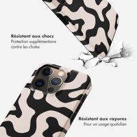 Selencia Coque arrière Vivid Apple iPhone 15 Pro - Art Wave Black