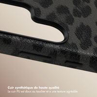 Selencia Coque Sabi imprimé panthère avec MagSafe Samsung Galaxy S25 Ultra - Midnight Black