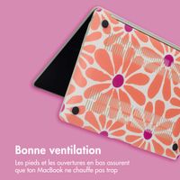 imoshion Coque Design Laptop Apple MacBook Pro 16 pouces (2021 / 2023 M3 / 2024 M4 / 2026 M5) - Orange Flower Connect