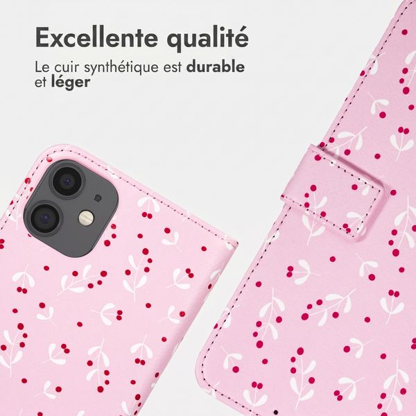 imoshion Étui de télephone portefeuille Design Apple iPhone 12 (Pro) - Blush Berries