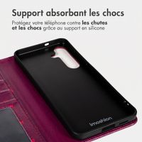 imoshion Étui de télephone portefeuille Design Samsung Galaxy S24 - Crush Check Coral Dust