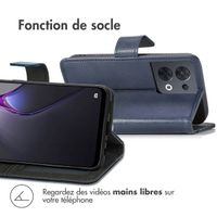 imoshion Étui de télephone portefeuille de luxe Oppo Reno 8 5G - Bleu foncé
