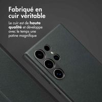 Accezz Étui de télephone portefeuille en cuir 2-en-1 avec MagSafe Samsung Galaxy S24 Ultra - Onyx Black