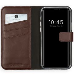 Selencia Étui portefeuille en cuir véritable Apple iPhone 12 Pro Max - Marron