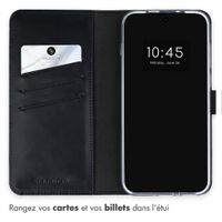Selencia Étui portefeuille en cuir véritable OnePlus 15 - Noir