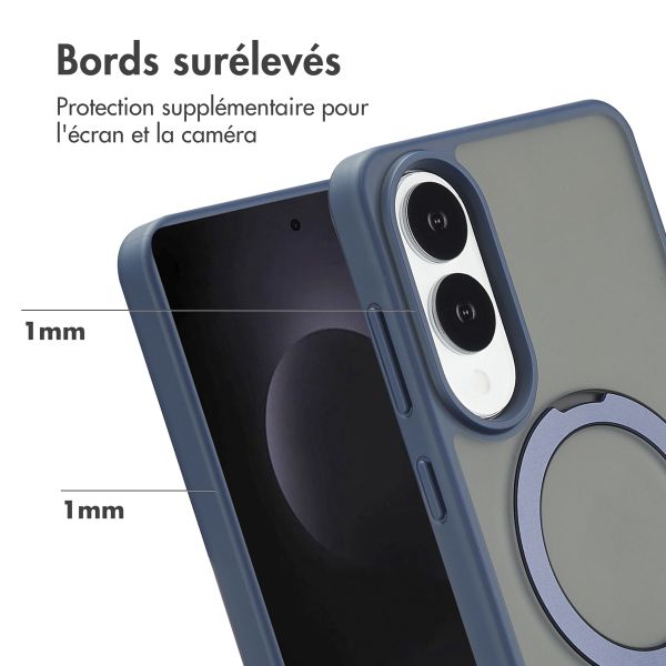 Accezz Coque Ring Stand avec MagSafe Samsung Galaxy S25 Edge - Blauw