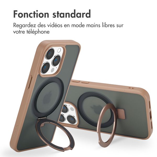 Accezz Coque Ring Stand avec MagSafe Apple iPhone 13 Pro - Marron
