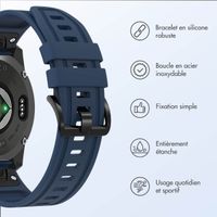 imoshion Bracelet QuickFit® Line en silicone  - Connexion Garmin 20 mm - Bleu foncé