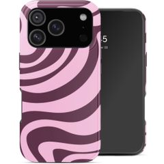 Selencia Coque arrière Vivid Apple iPhone 17 Pro Max - Wavy Swirl Pink Plum