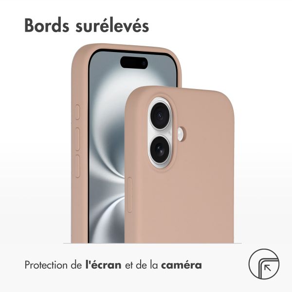 Accezz Coque Liquid Silicone avec MagSafe Apple iPhone 16 - Rose