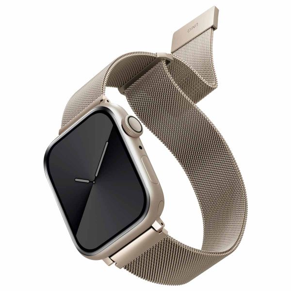Uniq Bracelet Dante Mesh Milanese en acier Apple Watch | 38/40/41/42 mm - Starlight